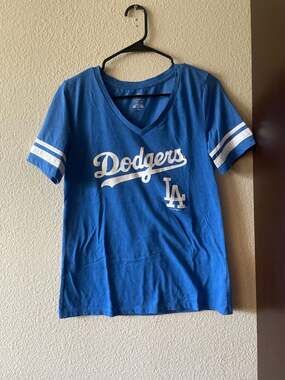 Los Angeles Women's Blue V-Neck Tee